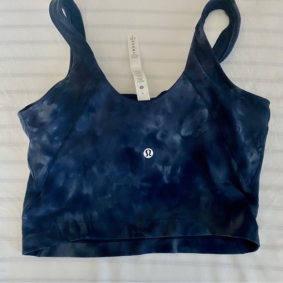 Lululemon align crop top Diamond dye asphalt grey true navy NWOT - Picture 3 of 8